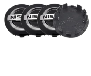 4PCS Wheel Center Caps for Nissan, 54mm/2.12″ Car Wheel Hub Caps ABS Rim Center Hub Cover (Black)