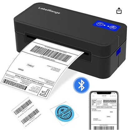 Impresora de etiquetas térmicas Bluetooth para Mac, Windows, teléfono, tableta, impresora inalámbrica de etiquetas de envío de 4x6 para paquetes de envío, compatible con USPS, Ebay, Amazon, Pirate impresora